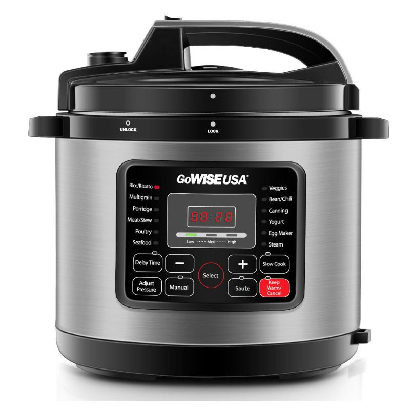 Photo 1 of *USED*GoWISE USA 6 Qt. Stainless Steel Electric Pressure Cooker with Stainless Steel Pot, Silver
