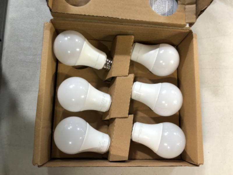 Photo 2 of Amazon Basics 100W Equivalent, Daylight, Dimmable,6-Pack 100 Watt 