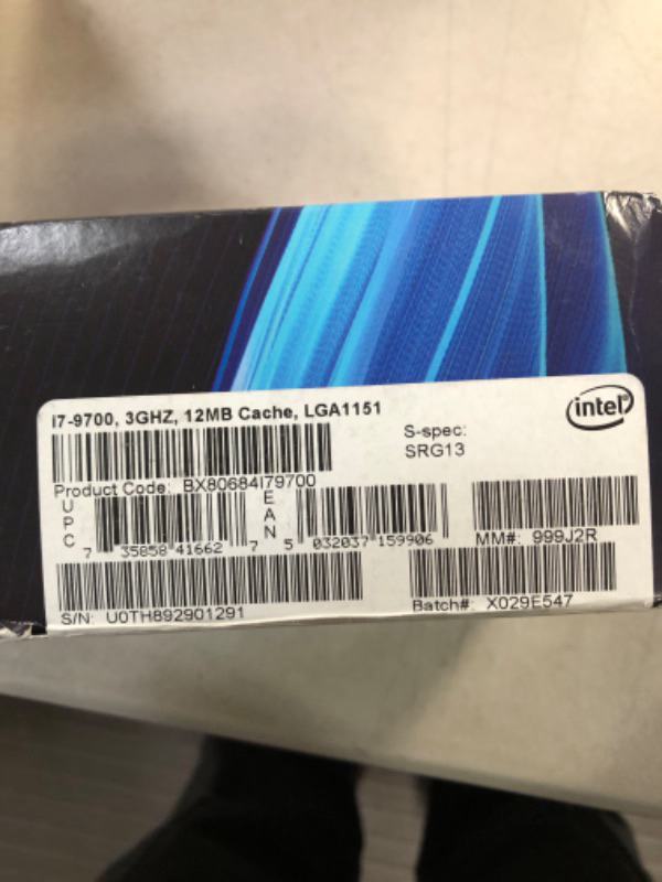 Photo 2 of Intel Core i7-9700 Desktop Processor 8 Cores up to 4.7 GHz LGA1151 300 Series 65W
