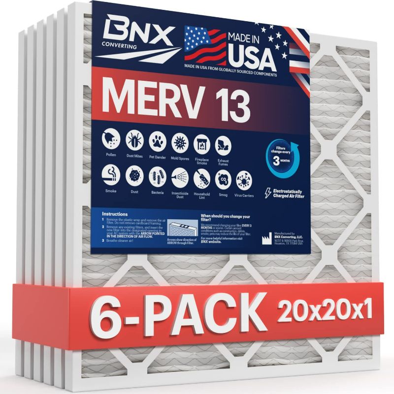 Photo 1 of 20x20x1 MERV 13 Air Filter 6Pack 