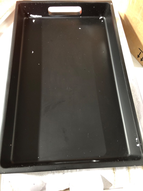 Photo 2 of  Vanity Tray with Handles, 15"x 9.4"  Serving Tray- Black