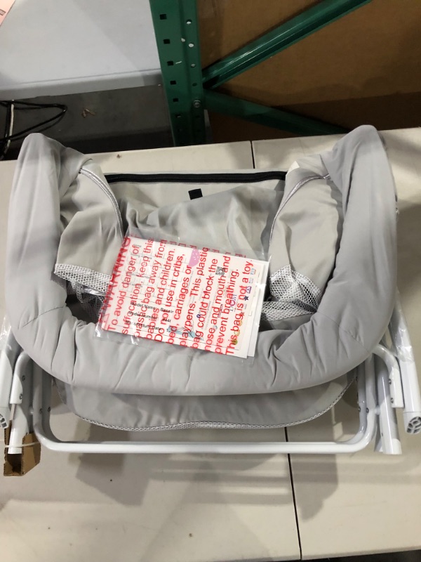 Photo 2 of Dream On Me Traveler Portable Bassinet in Cloud Grey, Lightweight and Breathable Mesh Design, Easy to Clean and Fold Baby Bassinet - Carry Bag Included