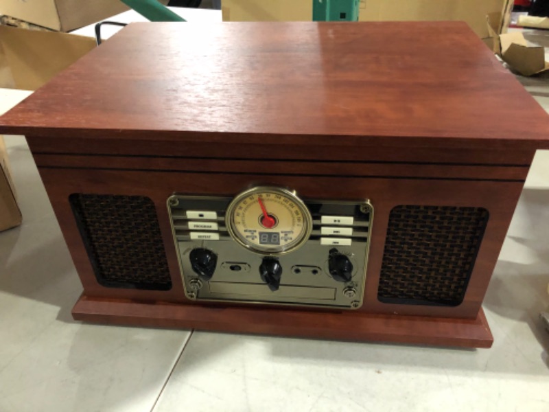 Photo 4 of Victrola Nostalgic 6-in-1 Bluetooth Record Player & Multimedia Center with Built-in Speakers 