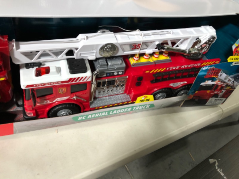 Photo 3 of Dickie Toys - 24" Light and Sound RC Fire Truck with Working Pump Red