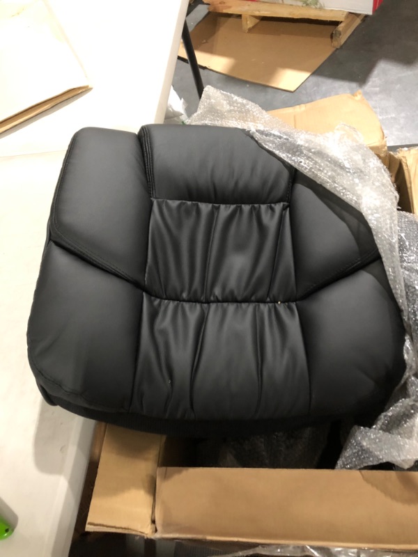 Photo 4 of *USED* Flash Furniture Flash Fundamentals Big & Tall 400 lb. Rated Black LeatherSoft Swivel Office Chair with Padded Arms