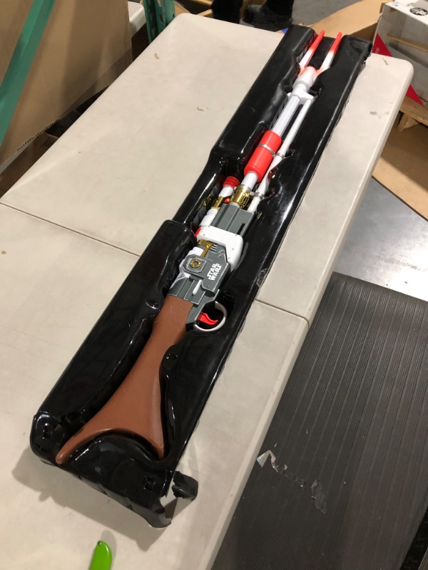 Photo 1 of *MISSING STUFF/SEE NOTES* NERF Star Wars Amban Phase-Pulse Blaster, The Mandalorian, Scope with Illuminated Lens, 50.25 Inches Long