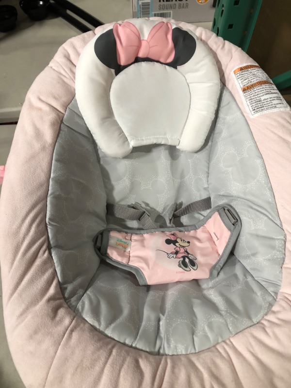 Photo 2 of *INCOMPLETE/SEE NOTES** Bright Starts Minnie Mouse Rosy Skies Baby Bouncer 23x19x23 Inch (Pink)