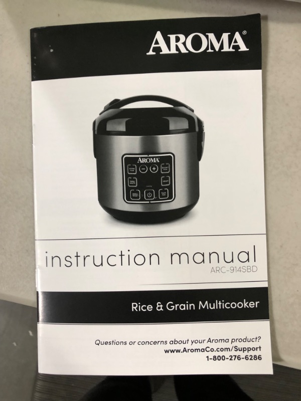 Photo 3 of *MINOR DAMAGE/SEE NOTES** Aroma Housewares ARC-914SBD Digital Cool-Touch Rice Grain Cooker and Food Steamer, Stainless, Silver