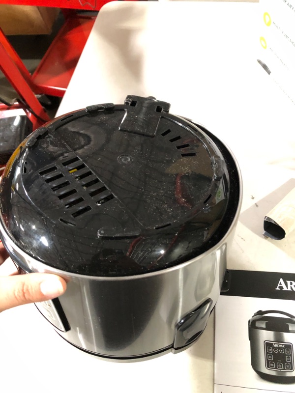 Photo 5 of *MINOR DAMAGE/SEE NOTES** Aroma Housewares ARC-914SBD Digital Cool-Touch Rice Grain Cooker and Food Steamer, Stainless, Silver