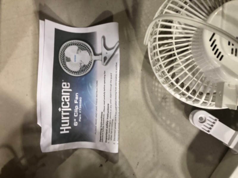 Photo 4 of **SEE NOTES/ONE MISSING HARDWARE** Hurricane Classic 6 Inch Clip Fan(2 COUNT)