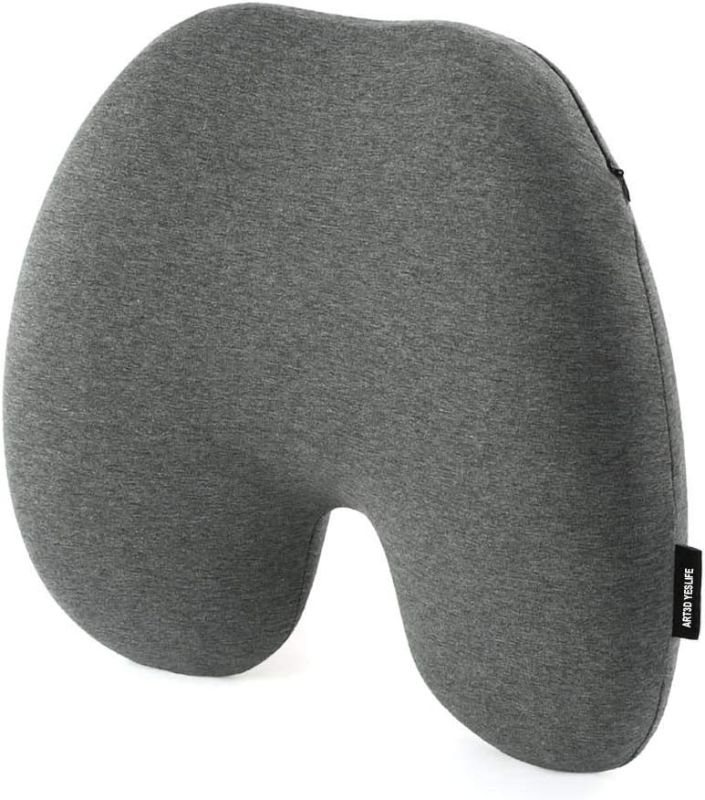 Photo 1 of CUSHIONLAB Memory Foam Lumbar Support Back Cushion Designed for Lower Back Pain Relief (GREY)