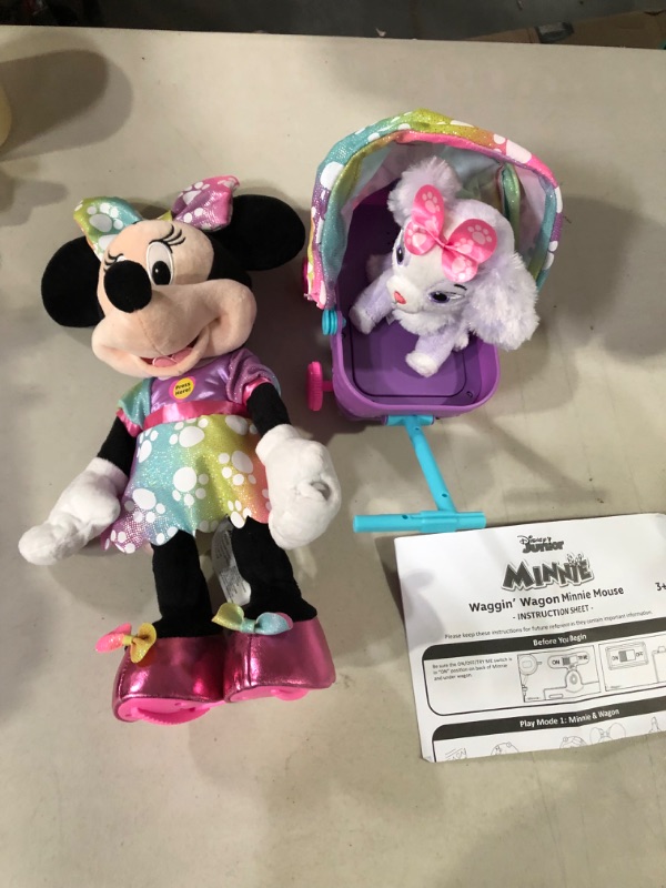 Photo 2 of **USED** Just Play Minnie Mouse Waggin' Wagon Feature Plush Plush Animated, Ages 3 Up