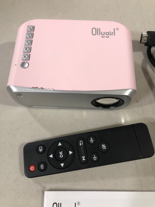 Photo 3 of OLLYGIRL Mini Projector Portable LED Projector 