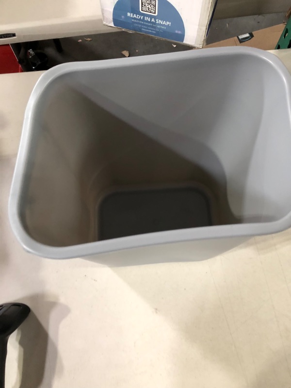 Photo 3 of *NEW/SLIGHT BEND* Rubbermaid Commercial Products Wastebasket Small 1 GAL (GREY)