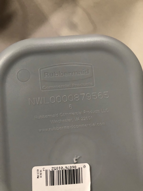 Photo 4 of *NEW/SLIGHT BEND* Rubbermaid Commercial Products Wastebasket Small 1 GAL (GREY)