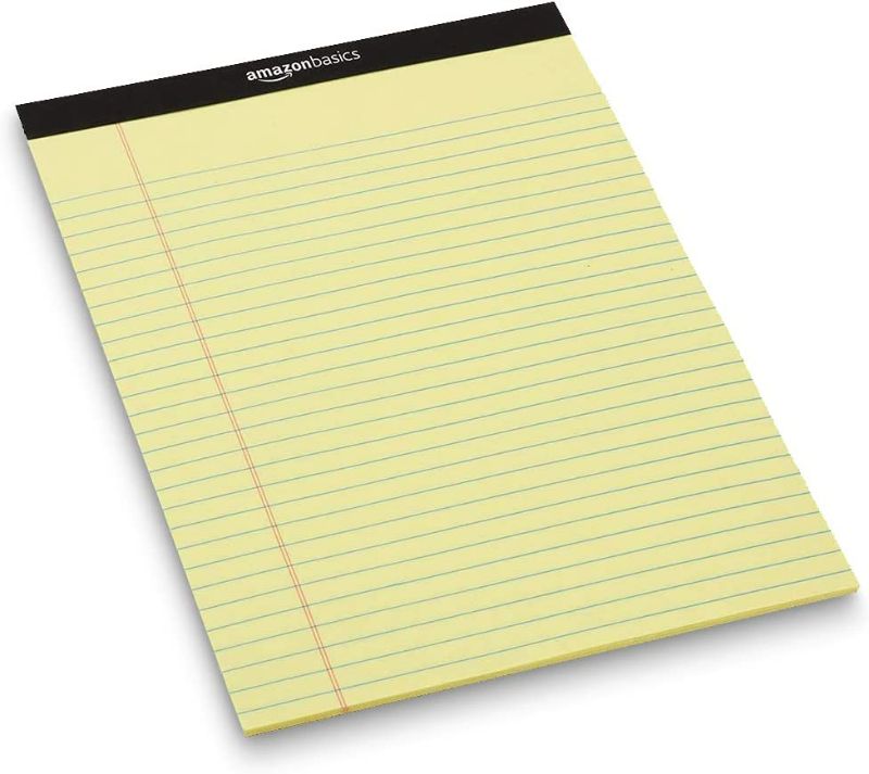 Photo 1 of (11 PADS) Amazon Basics Wide Ruled 8.5 x 11.75-Inch Lined Writing Note Pads 