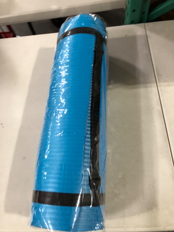 Photo 2 of 1/2-Inch Extra Thick Exercise Yoga Mat W/CARRYING HANDLE (BLUE)