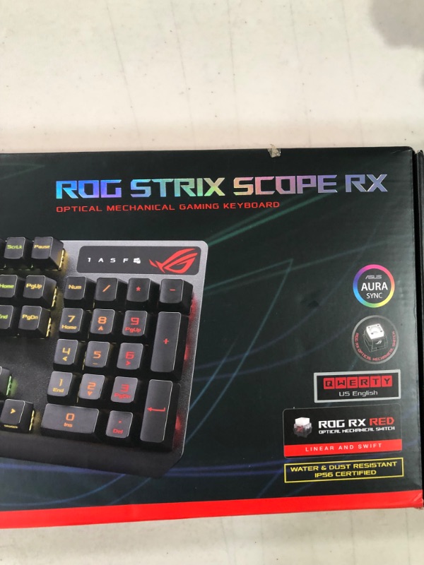 Photo 4 of **USED/DIRTY** ASUS ROG Strix Scope RX Gaming Keyboard