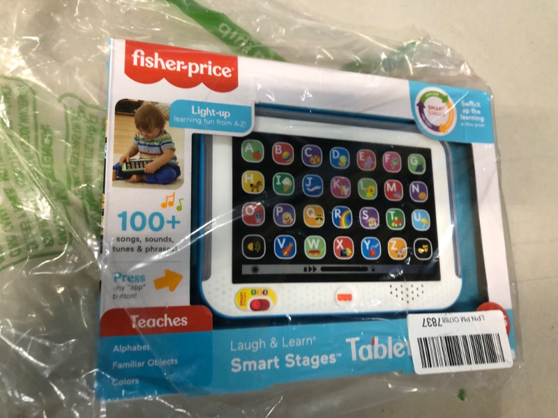 Photo 2 of Fisher-Price Laugh & Learn Smart Stages Tablet Gray, Pretend Computer Musical Learning Toy