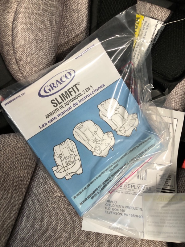 Photo 3 of **NEW** Graco SlimFit 3 in 1 Car Seat -Slim & Comfy Design Saves Space in Your Back Sea