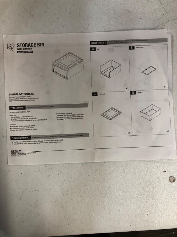 Photo 4 of **USED** IRIS USA 91 Quart Large Storage Bin Utility Tote Organizing Container Box 4 Pack, Clear/GREY