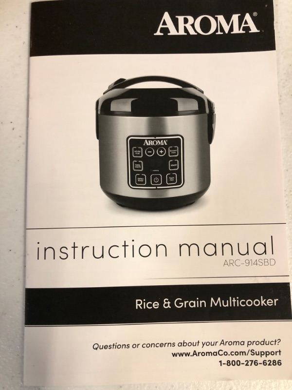 Photo 7 of **NEW** Aroma Housewares ARC-914SBD Digital Cool-Touch Rice Grain Cooker and Food Steamer, Stainless, Silver