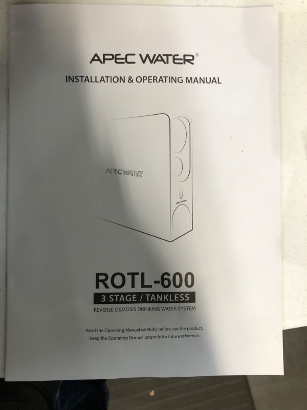 Photo 3 of *USED* APEC Water Systems RO-90 Ultimate Series High Output 90 GPD Ultra Safe Reverse Osmosis Drinking Water Filter System 