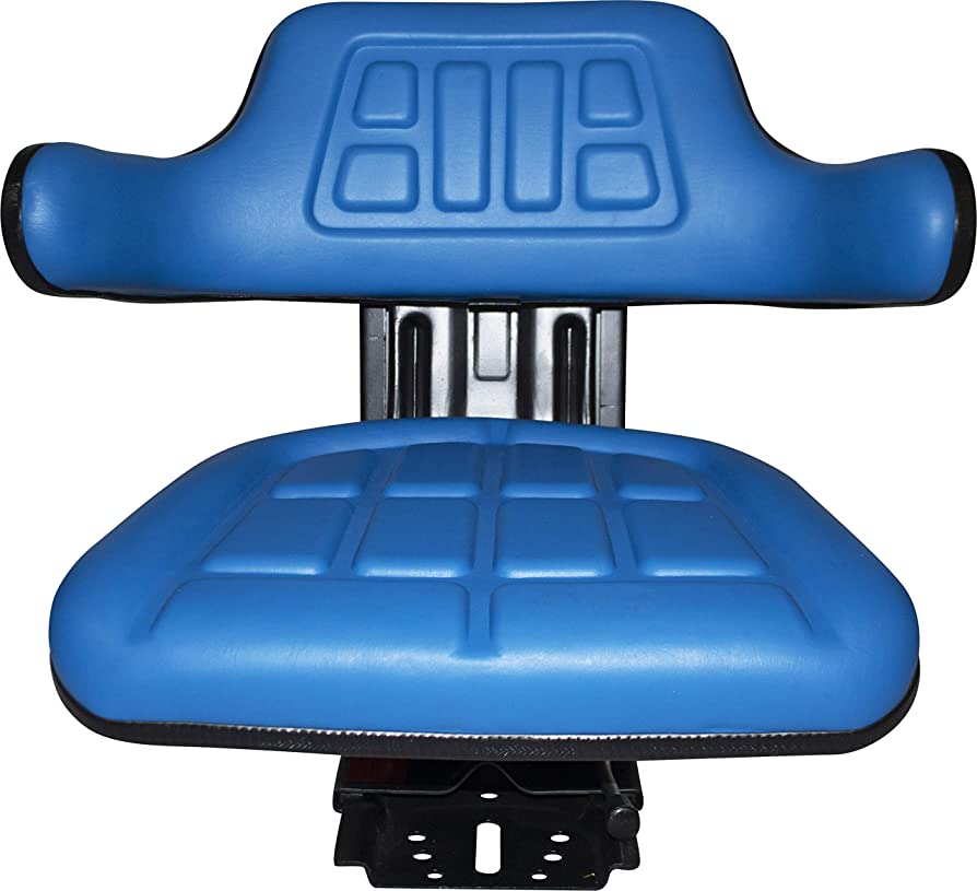 Photo 1 of Blue TRAC SEATS Brand Waffle STYLEUNIVERSAL Tractor Suspension SEAT with TILT FITS Ford/New Holland 3000 3010 3300 3330 3400 3600 3610