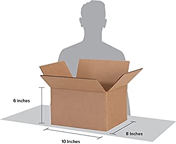 Photo 1 of M-Pak Shipping Corrugated Boxes, 10 x 8 x 6 Kraft Box Packaging Pack of 25 (Medium)