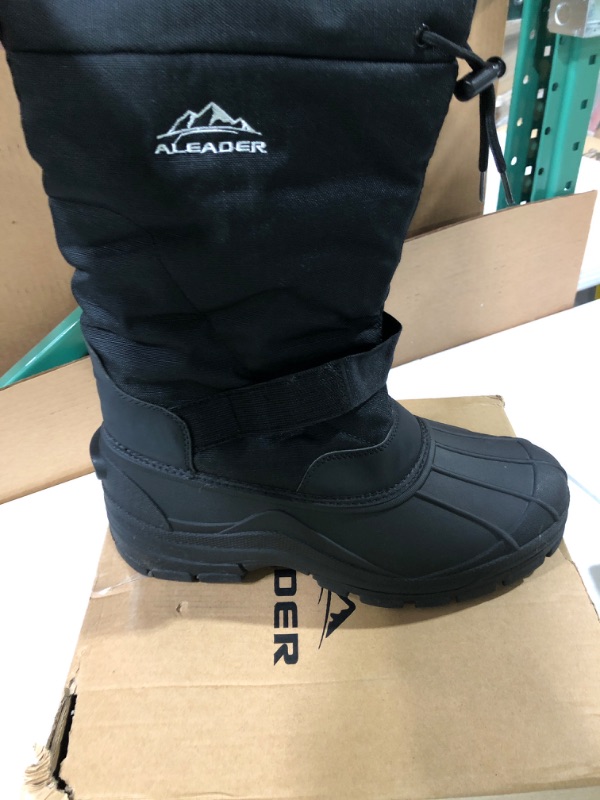 Photo 1 of ALEADER Men's Insulated Waterproof Winter Snow Boots 11 Black/Buckle