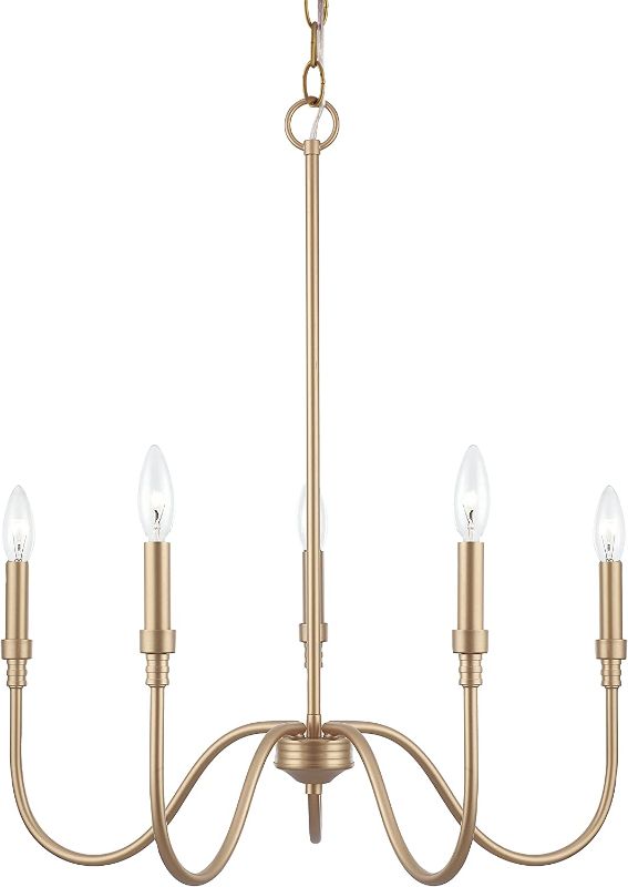 Photo 1 of BOKT Post Modern Lighting 20-Light Hanging Chandelier Lighting, (Gold, Small) Gold Small