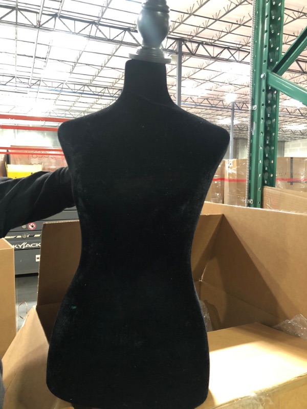 Photo 2 of Black Female Dress Form Mannequin Torso Body with Adjustable Tripod Stand Dress Jewelry Display 66inch-Black