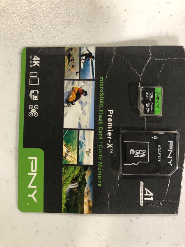 Photo 2 of PNY 128GB Elite-X Class 10 U3 V30 microSDXC Flash Memory Card - 100MB/s