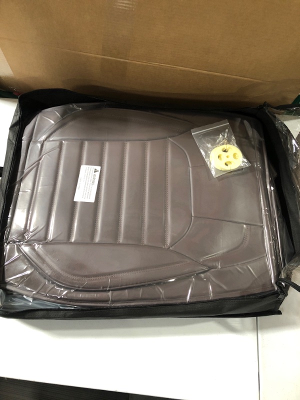 Photo 2 of YIERTAI Chevy Chevrolet Silverado GMC Sierra Car Seat Covers Front Set with Waterproof Leather Custom fit for 2007-2023 1500 2500 3500 HD Crew Trail boss Pickup Truck cushion, 2 PCS Front/BROWN