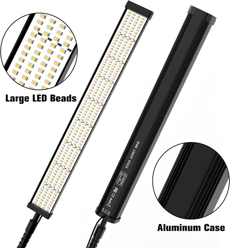 Photo 1 of Led Photography Lighting Stick Kit-Led Video Light with 28"-75" Tripod, 2 Packs Gepege 2300~7500K Dimmable 256 Beads Bicolor Photography Lighting, Portable Studio Lighting for Live Streaming/Portrait D40-Warm