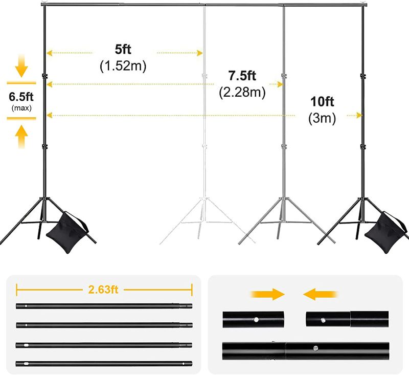 Photo 1 of CPLIRIS Photo Backdrop Stand, 6.5x10ft 