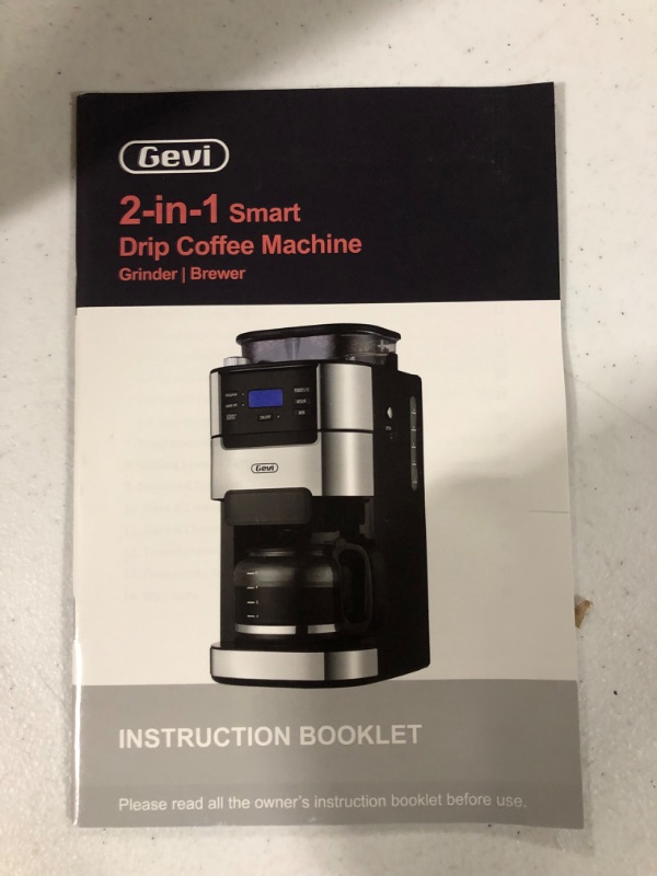 Photo 4 of 10-Cup Drip Coffee Maker, Grind and Brew Automatic Coffee Machine with Built-In Burr Coffee Grinder, Programmable Timer Mode and Keep Warm Plate, 1.5L Large Capacity Water Tank,900W, 