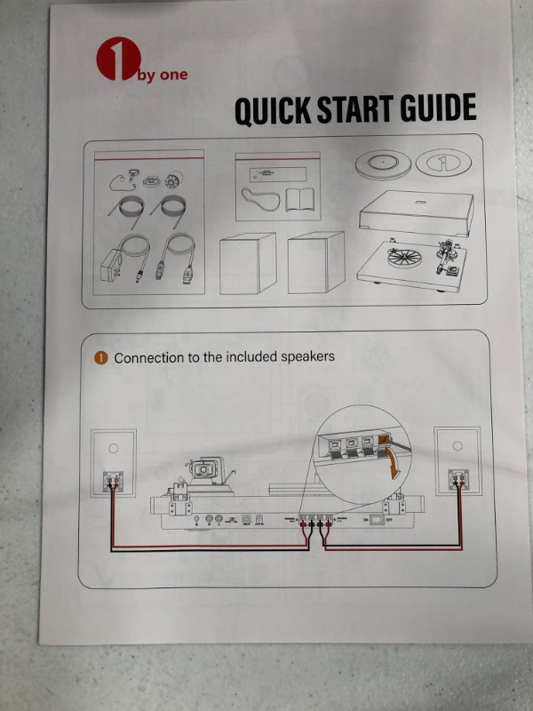Photo 4 of 1 BY ONE Bluetooth Turntable HiFi System
