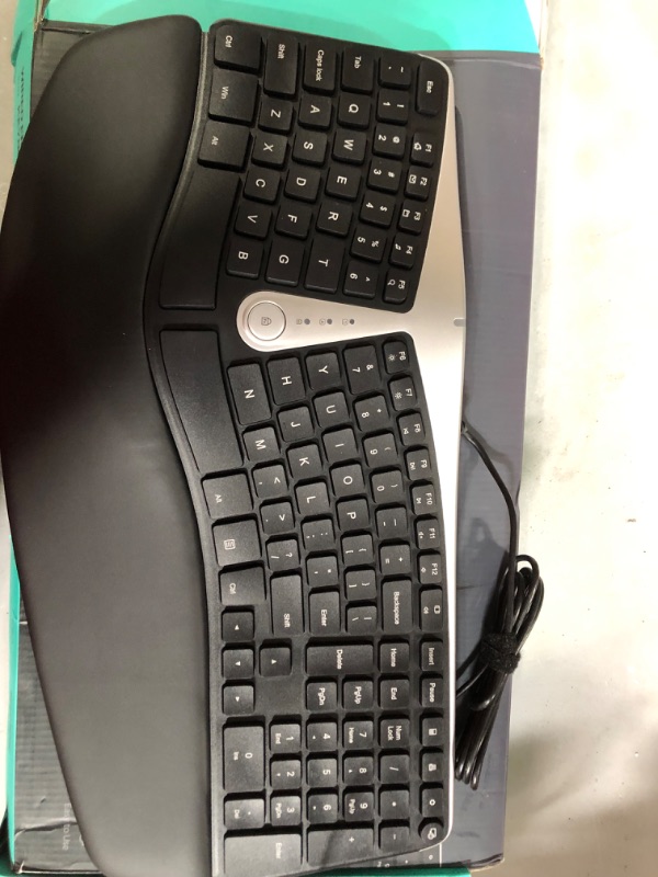 Photo 2 of Nulea Ergonomic Keyboard, Wired Split Keyboard with Pillowed Wrist and Palm Support