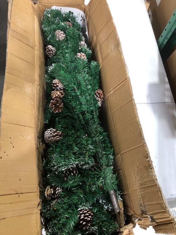 Photo 3 of 7FT Artificial Christmas Tree with Pine Cones