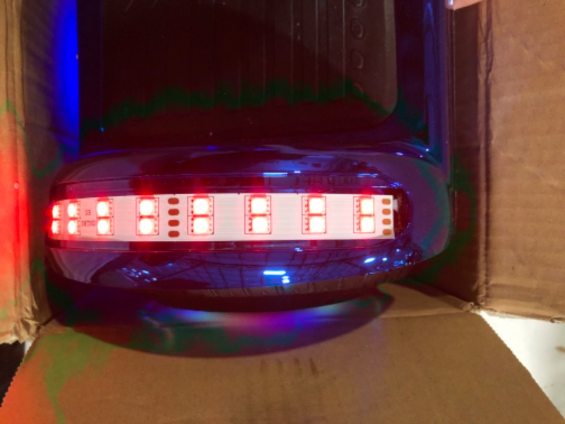 Photo 2 of Electric Hoverboard Built-in Bluetooth Speaker Bright LED Lights Certified Chrome Blue