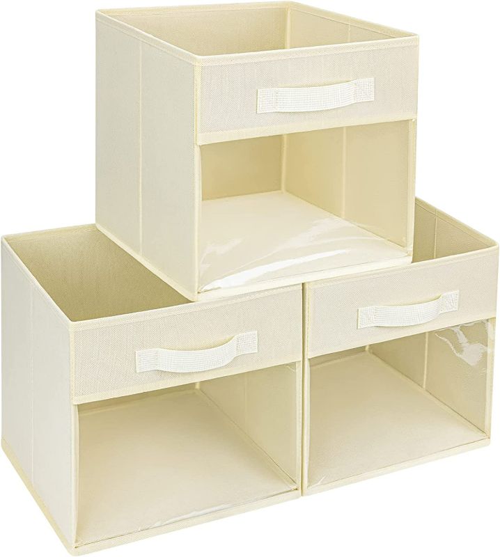 Photo 1 of  Collapsible Storage Cube Bins with Handles