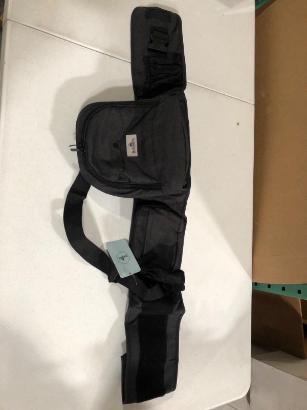 Photo 1 of BABYMUST Hip Seat Baby Carrier, Advanced Adjustable Waistband &Various Pockets, Ergonomic Carrier for Newborns to Toddlers up to 66lbs, Black