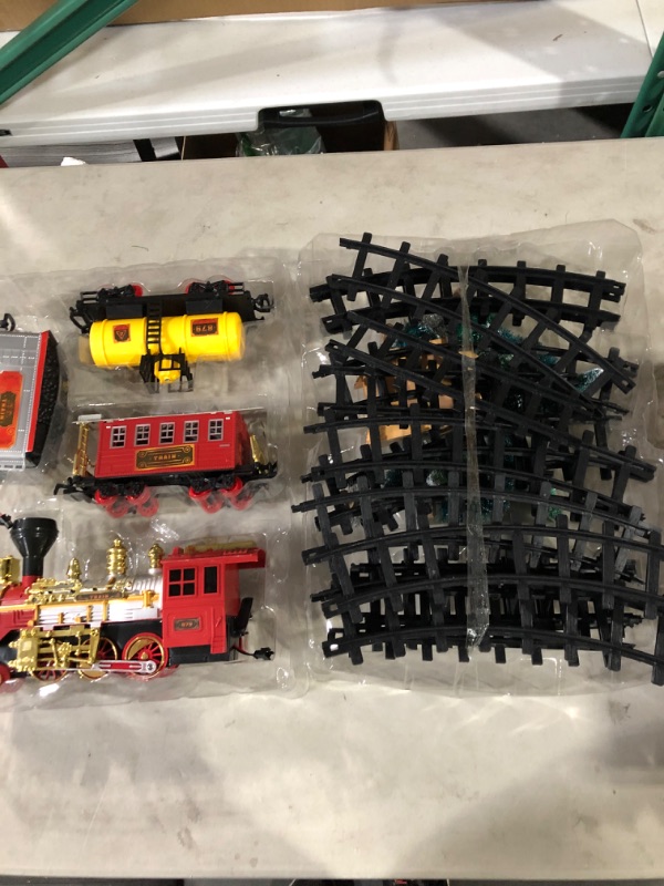 Photo 1 of Christmas Train Set with Lights & Sounds Steam Locomotive Engine