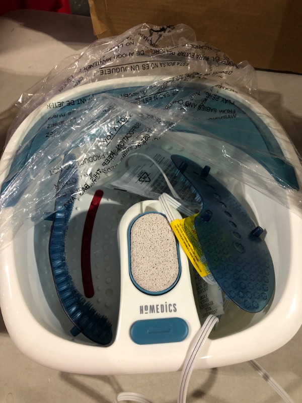 Photo 1 of HoMedics Bubble Spa Elite Footbath, 2-in-1 Removable Pedicure Center, Toe-Touch Control, Easy Tote Handle No-Splash, FB-450H