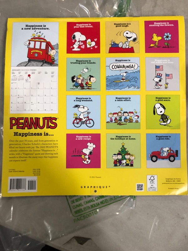 Photo 3 of 2022 Peanuts Wall Calendar