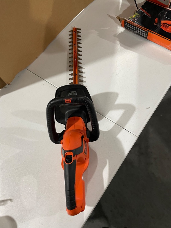 Photo 2 of **SEE NOTES**
BLACK+DECKER 20V MAX* Cordless Hedge Trimmer, 22-Inch, Tool Only (LHT2220B) & 20V MAX* 