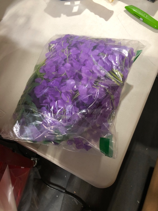 Photo 2 of Attmu 8 Pack Artificial Flowers Wisteria Hanging Flowers 