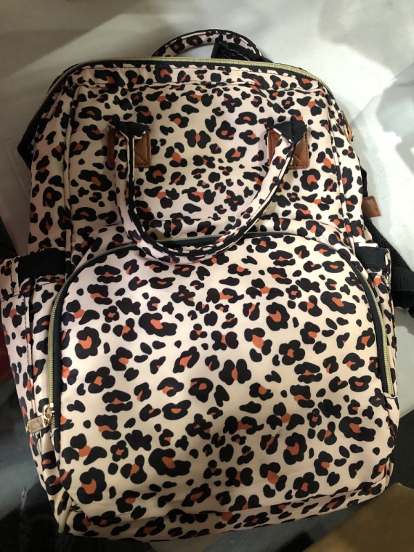 Photo 2 of Diaper Bag Backpack Multifunction Maternity Diaper Bag for Baby Girls & Boys Large Capacity Travel Nappy Bags Leopard Print