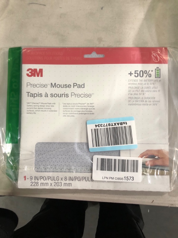 Photo 2 of 3M Precise Mouse Pad Enhances The Precision Of Optical Mice At Fast Speeds, Easy To Clean, Stays In Place, 9 In X 8 In (MP114-BSD1)